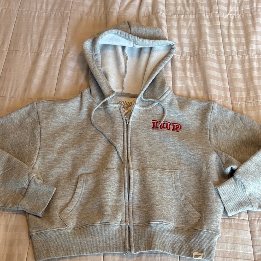 Gray iup full zip hoodie women